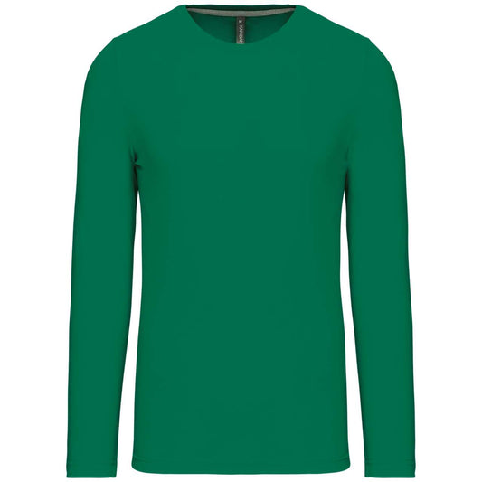 MEN'S LONG-SLEEVED CREW NECK T-SHIRT - Kelly Green - Main