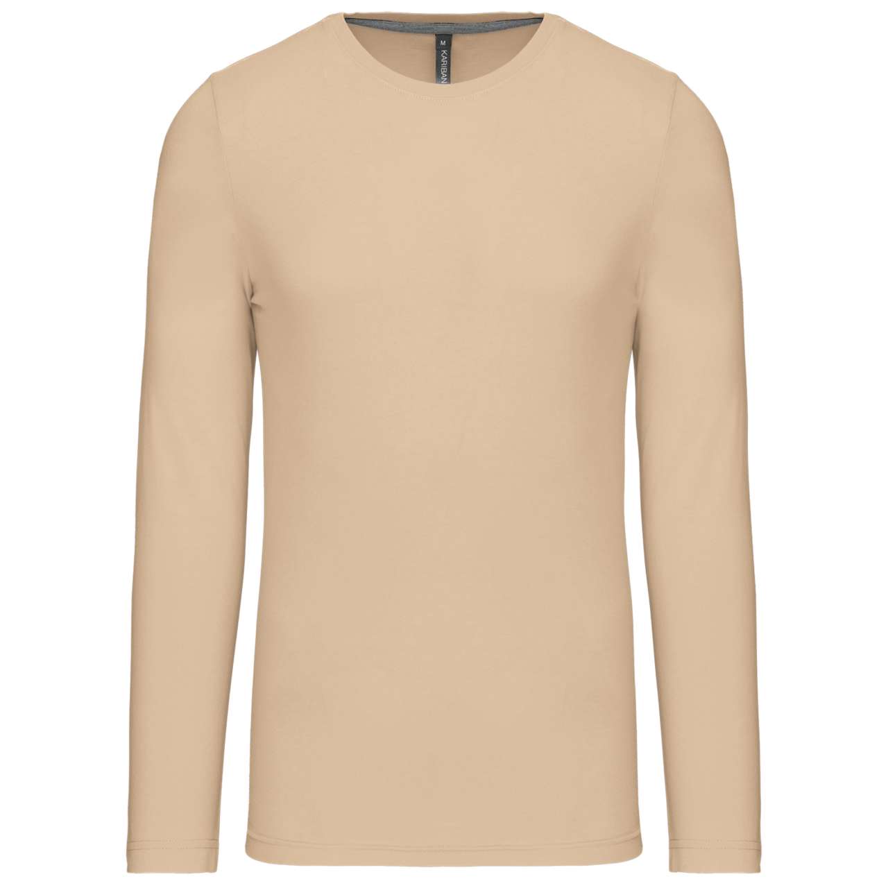MEN'S LONG-SLEEVED CREW NECK T-SHIRT - Light Sand - Main
