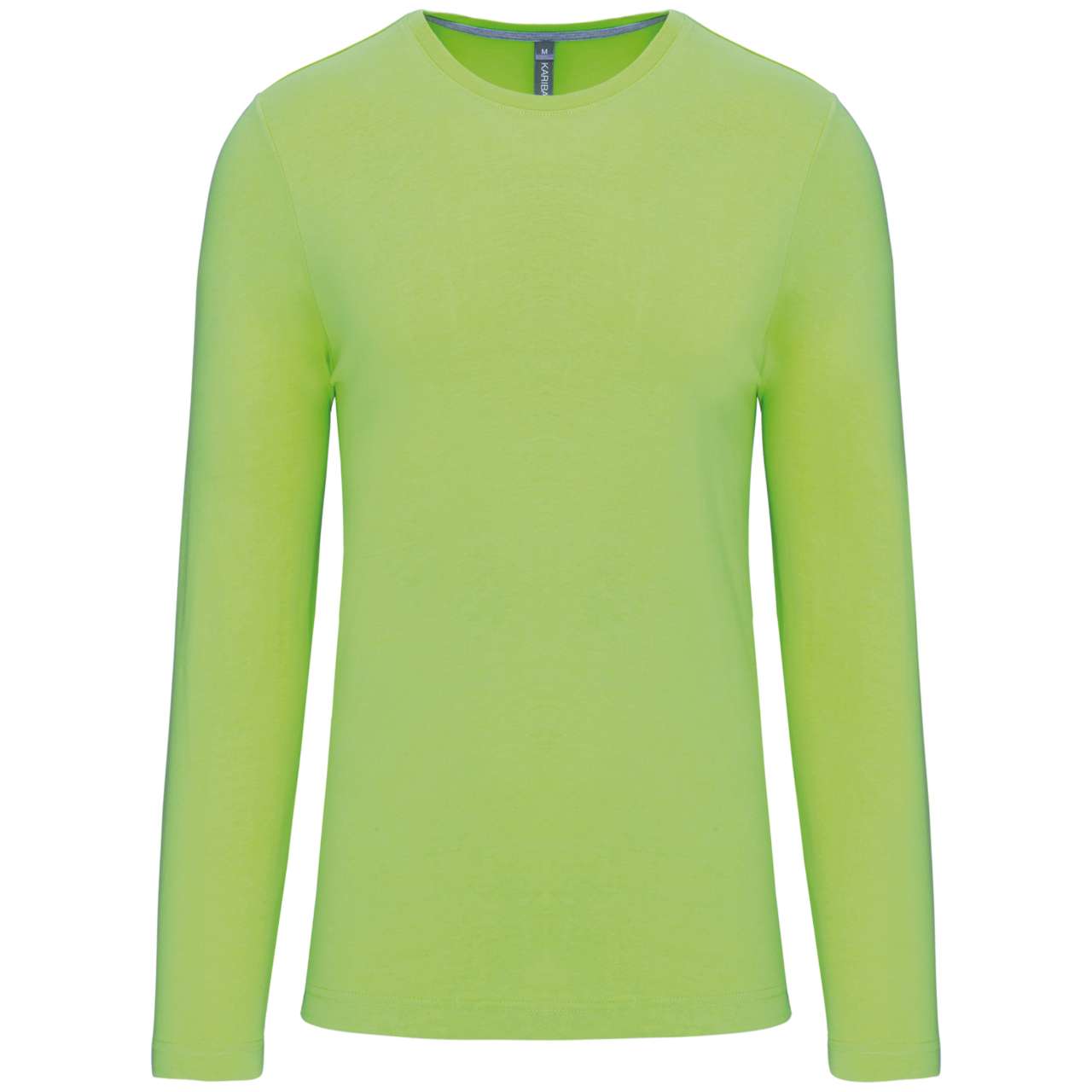MEN'S LONG-SLEEVED CREW NECK T-SHIRT - Lime - Main