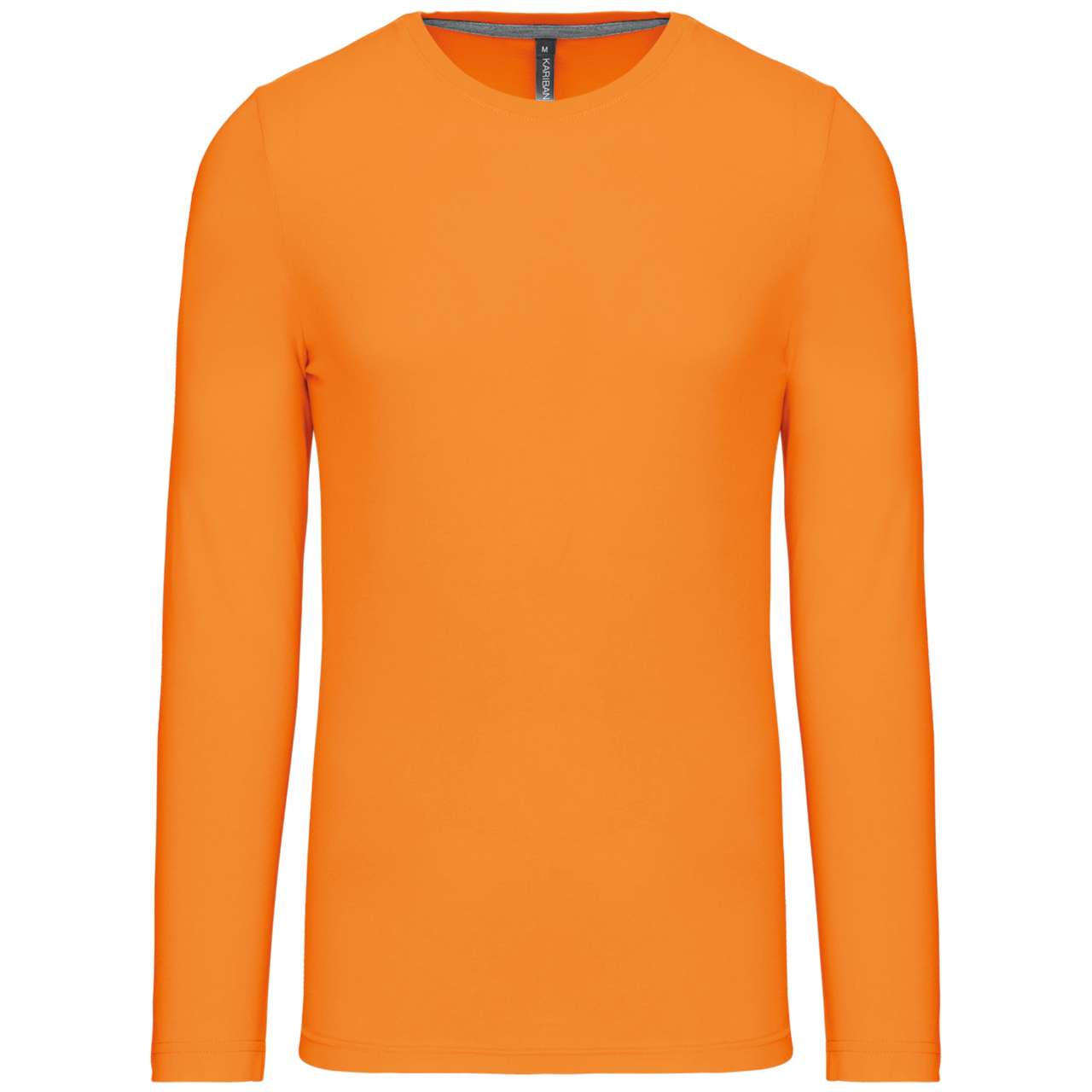 MEN'S LONG-SLEEVED CREW NECK T-SHIRT - Orange - Main