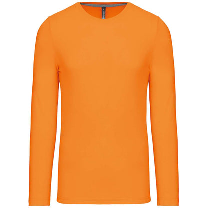 MEN'S LONG-SLEEVED CREW NECK T-SHIRT - Orange - Main
