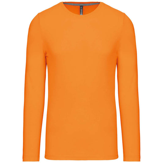 MEN'S LONG-SLEEVED CREW NECK T-SHIRT - Orange - Main