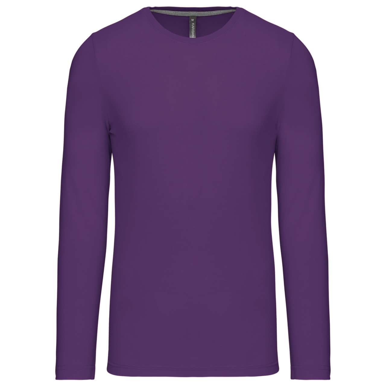 MEN'S LONG-SLEEVED CREW NECK T-SHIRT - Purple - Main