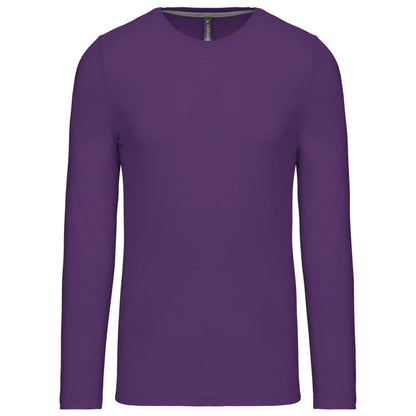 MEN'S LONG-SLEEVED CREW NECK T-SHIRT - Purple - Main
