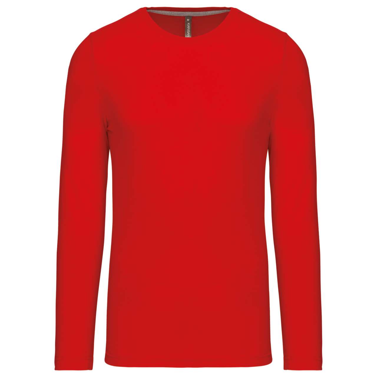 MEN'S LONG-SLEEVED CREW NECK T-SHIRT - Red - Main