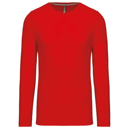 MEN'S LONG-SLEEVED CREW NECK T-SHIRT - Red - Main