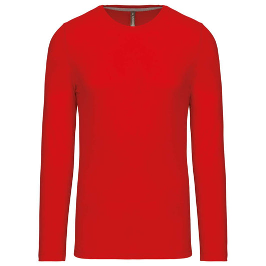 MEN'S LONG-SLEEVED CREW NECK T-SHIRT - Red - Main