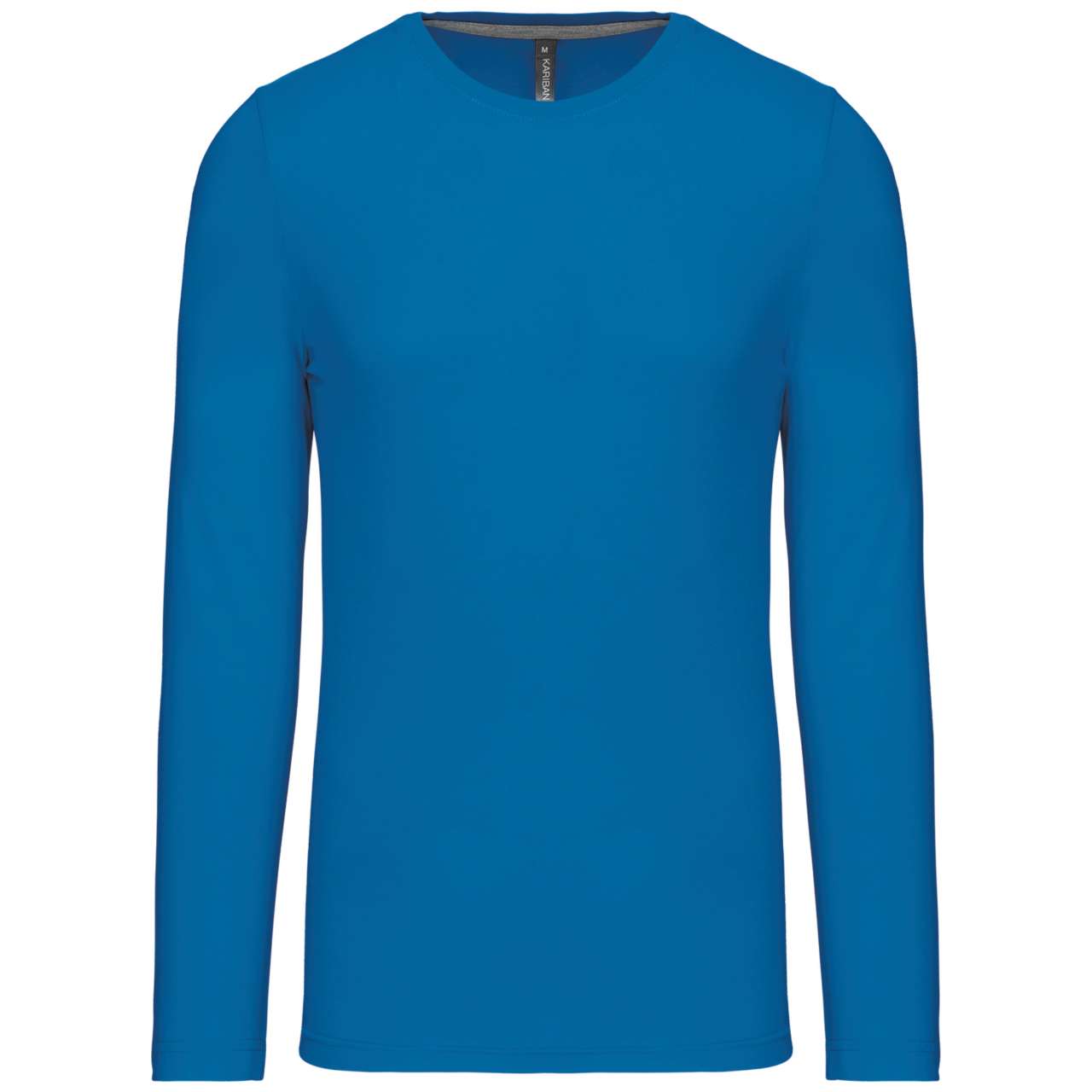 MEN'S LONG-SLEEVED CREW NECK T-SHIRT - Tropical Blue - Main