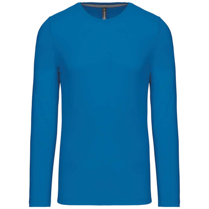 MEN'S LONG-SLEEVED CREW NECK T-SHIRT - Tropical Blue - Main