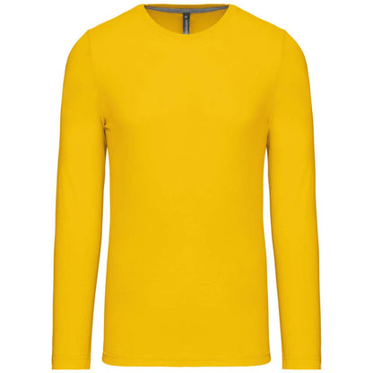 MEN'S LONG-SLEEVED CREW NECK T-SHIRT - Yellow - Main