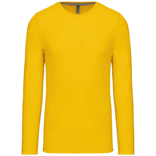 MEN'S LONG-SLEEVED CREW NECK T-SHIRT - Yellow - Main