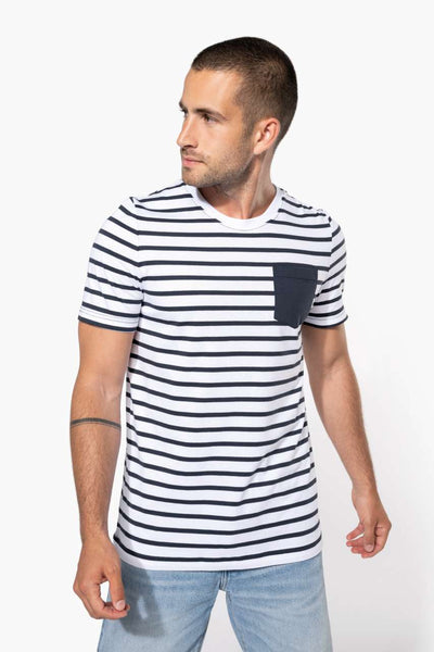 STRIPED SHORT SLEEVE SAILOR T-SHIRT WITH POCKET