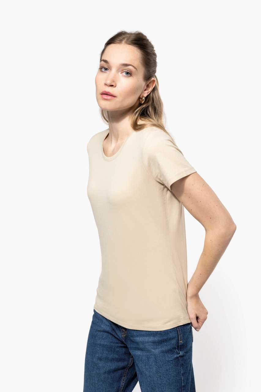 LADIES' SHORT SLEEVE CREW NECK T-SHIRT - White - Additional