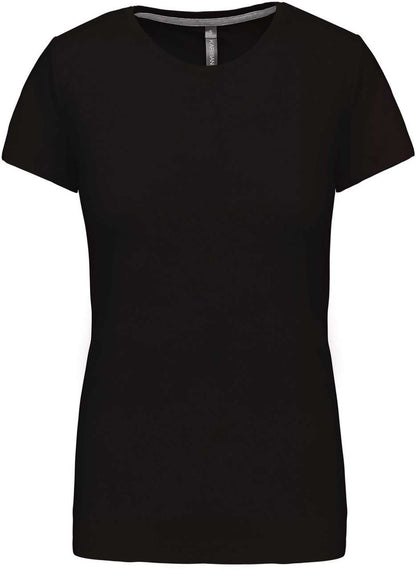 LADIES' SHORT SLEEVE CREW NECK T-SHIRT - Black - Main