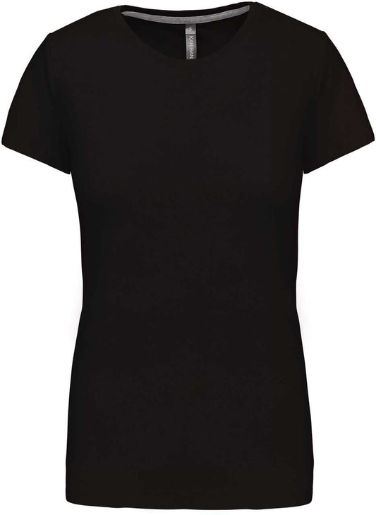 LADIES' SHORT SLEEVE CREW NECK T-SHIRT - Black - Main