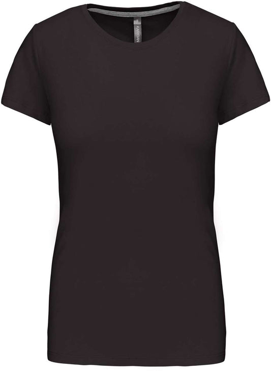 LADIES' SHORT SLEEVE CREW NECK T-SHIRT - Dark Grey - Main