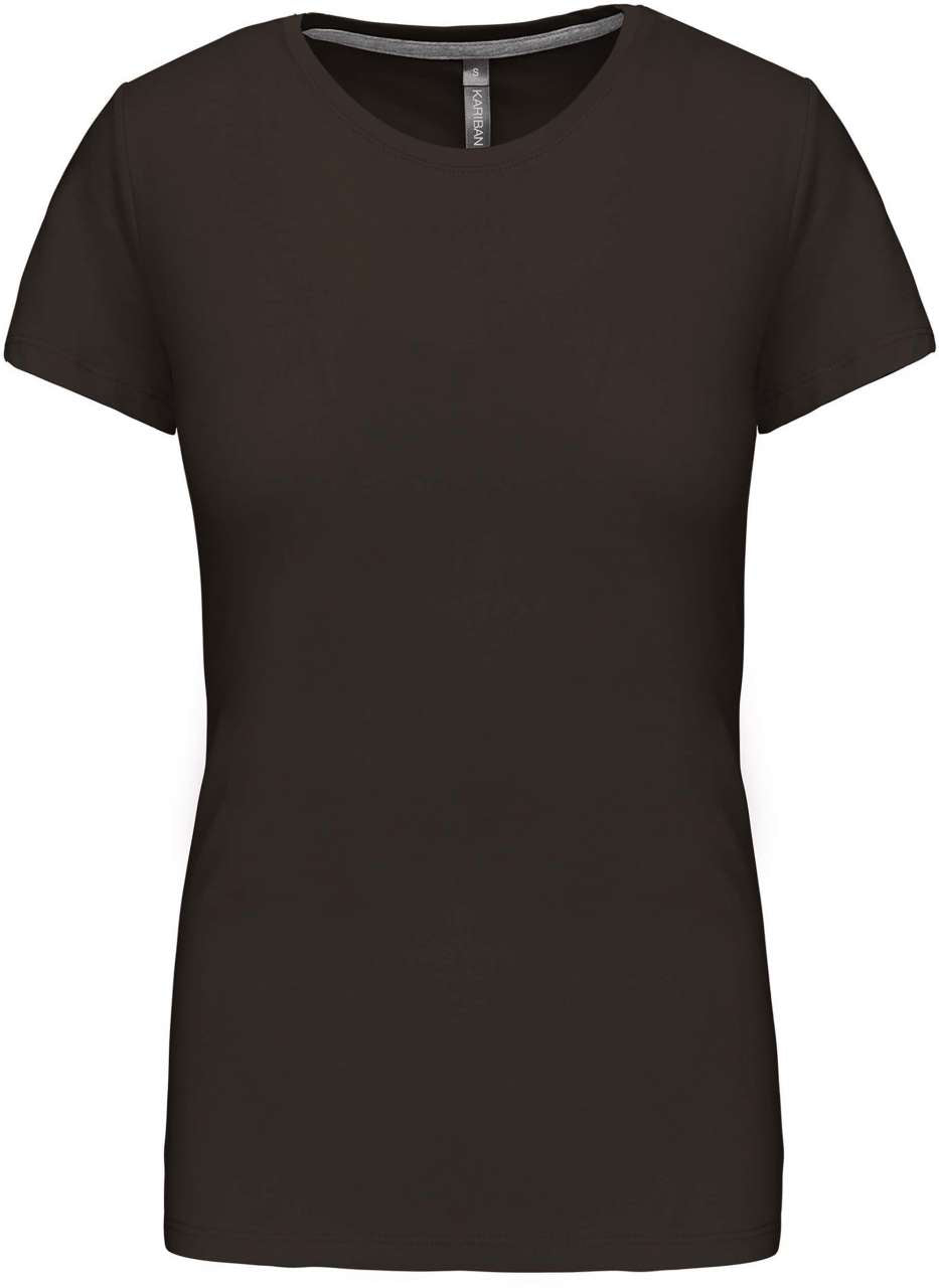 LADIES' SHORT SLEEVE CREW NECK T-SHIRT - Dark Khaki - Main