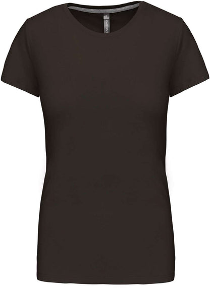LADIES' SHORT SLEEVE CREW NECK T-SHIRT - Dark Khaki - Main