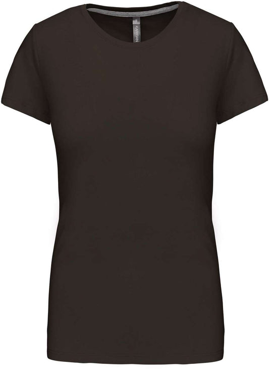 LADIES' SHORT SLEEVE CREW NECK T-SHIRT - Dark Khaki - Main