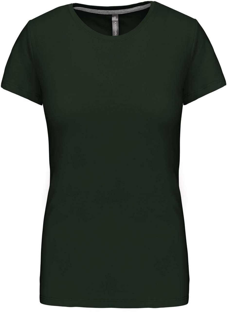 LADIES' SHORT SLEEVE CREW NECK T-SHIRT - Forest Green - Main