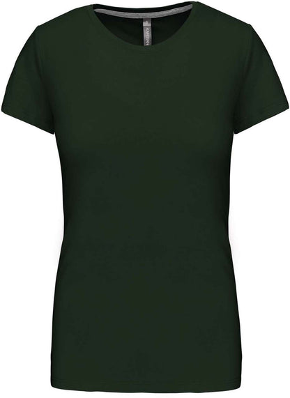 LADIES' SHORT SLEEVE CREW NECK T-SHIRT - Forest Green - Main