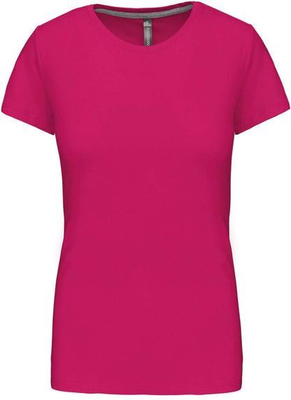 LADIES' SHORT SLEEVE CREW NECK T-SHIRT - Fuchsia - Main