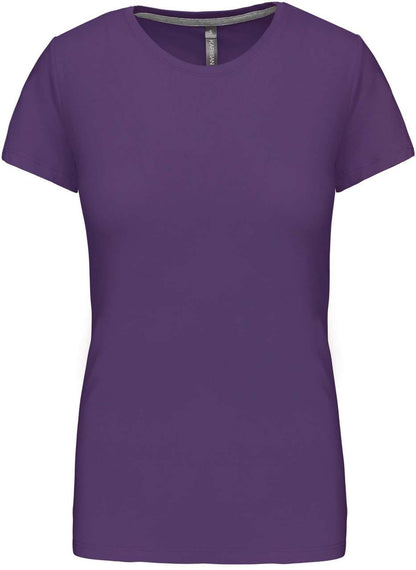 LADIES' SHORT SLEEVE CREW NECK T-SHIRT - Purple - Main