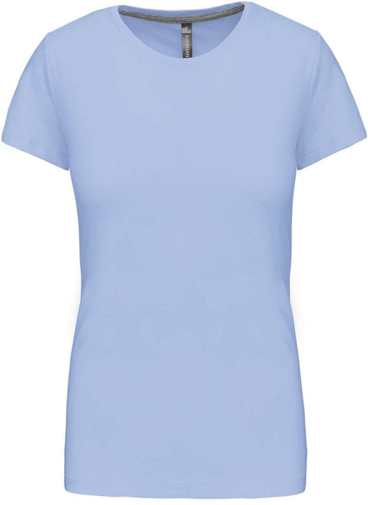 LADIES' SHORT SLEEVE CREW NECK T-SHIRT - Sky Blue - Main
