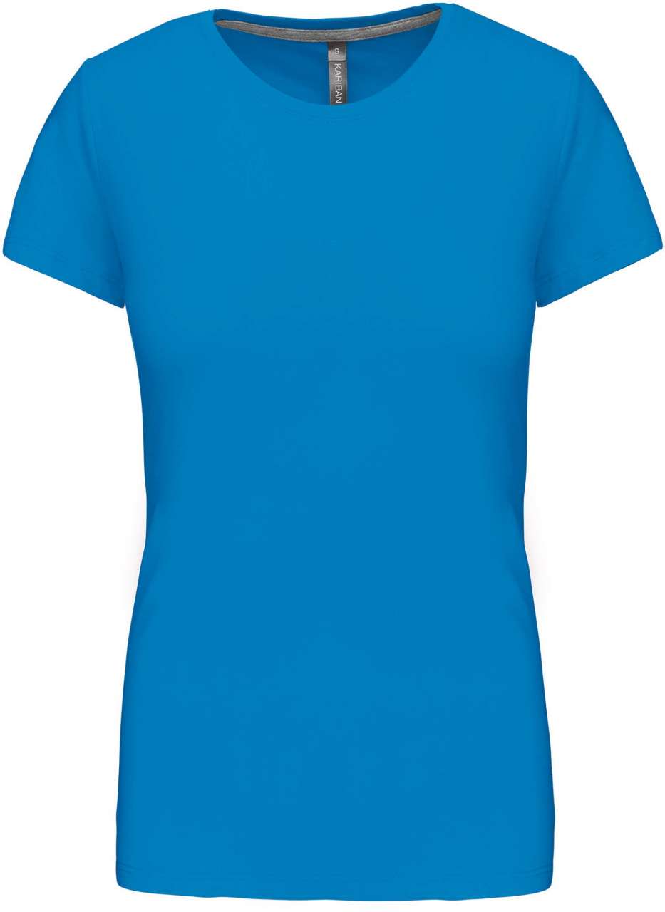 LADIES' SHORT SLEEVE CREW NECK T-SHIRT - Tropical Blue - Main