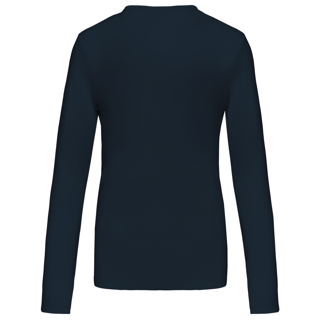 LADIES' LONG-SLEEVED CREW NECK T-SHIRT - Navy - Additional