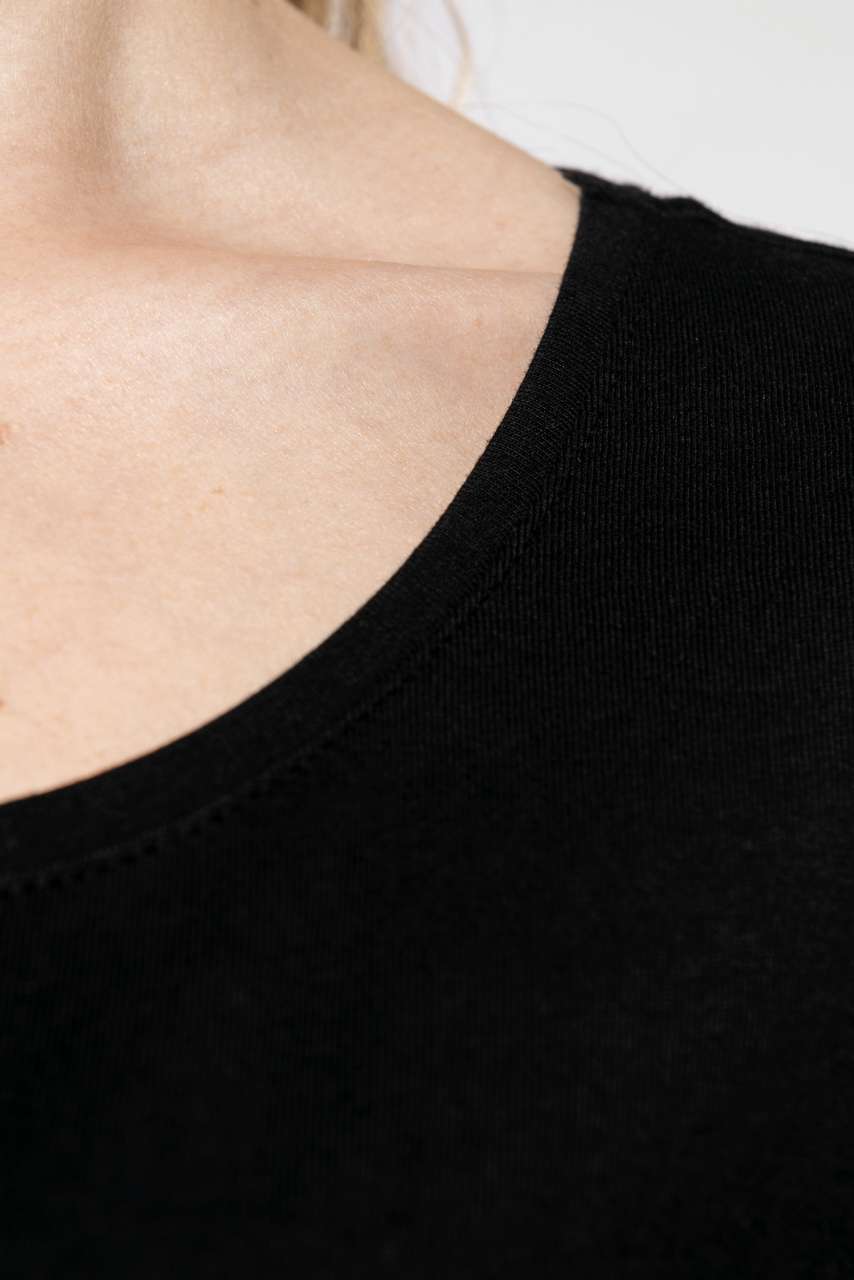 LADIES’ BOAT NECK SHORT-SLEEVED T-SHIRT - Lime - Additional