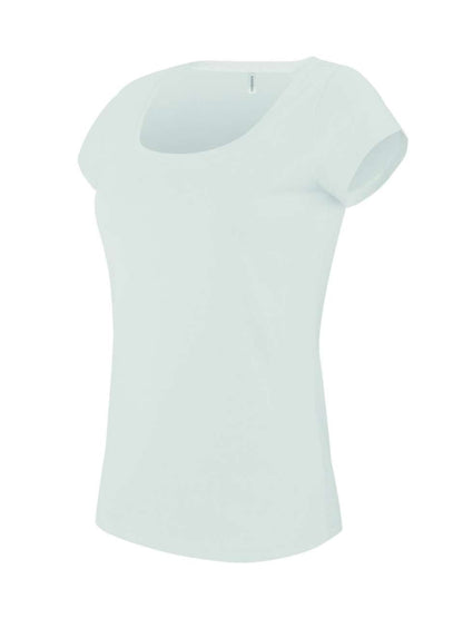LADIES’ BOAT NECK SHORT-SLEEVED T-SHIRT - White - Main