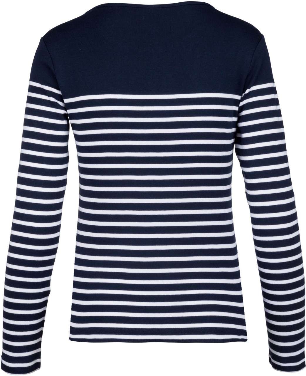 LADIES’ LONG-SLEEVED BRETON STRIPE TOP - Striped Navy/White - Additional