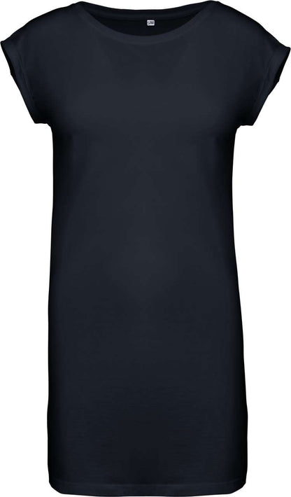 LADIES' LONG T-SHIRT - Navy - colorimageurl