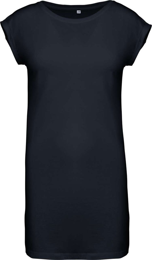 LADIES' LONG T-SHIRT - Navy - colorimageurl