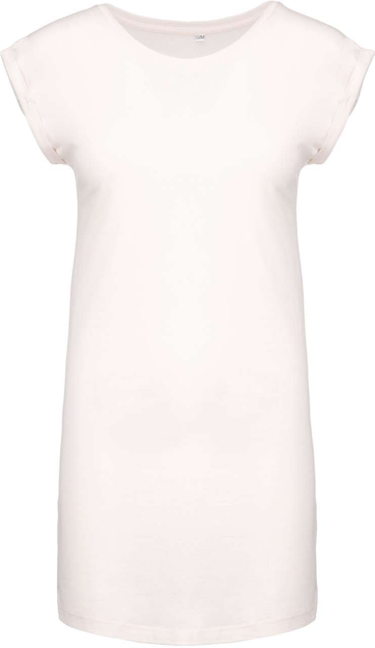 LADIES' LONG T-SHIRT - Off White - colorimageurl