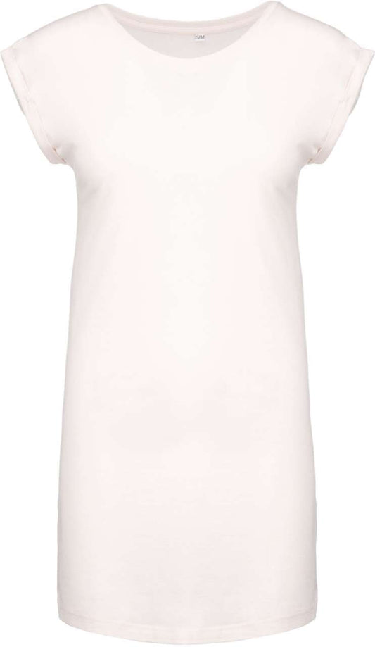 LADIES' LONG T-SHIRT - Off White - colorimageurl
