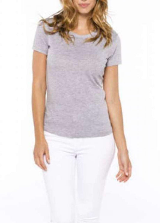 LADIES' CREW NECK SHORT SLEEVE T-SHIRT - Orange - Main
