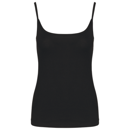 LADIES' STRAPPY TANK TOP - Black - colorimageurl