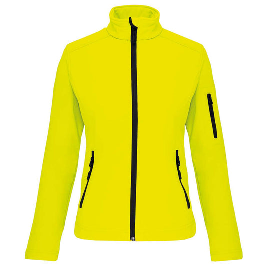 LADIES' SOFTSHELL JACKET - Fluorescent Yellow - Main