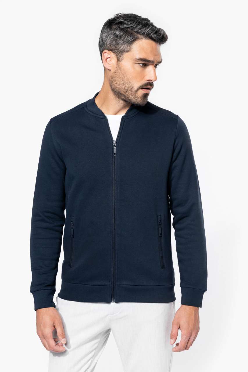 FULL ZIP FLEECE SWEATSHIRT - Black - modelimageurl