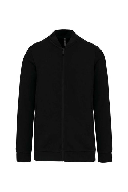 FULL ZIP FLEECE SWEATSHIRT - Black - colorimageurl