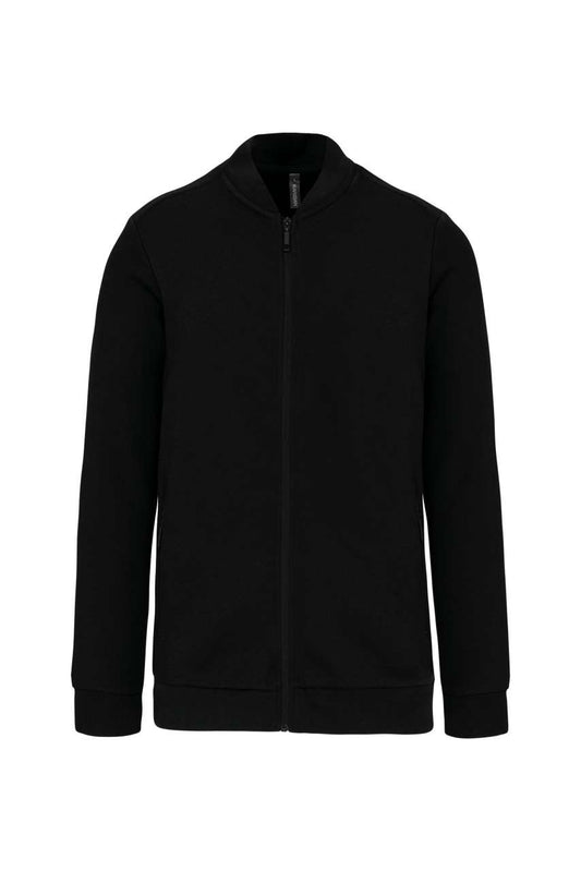FULL ZIP FLEECE SWEATSHIRT - Black - colorimageurl