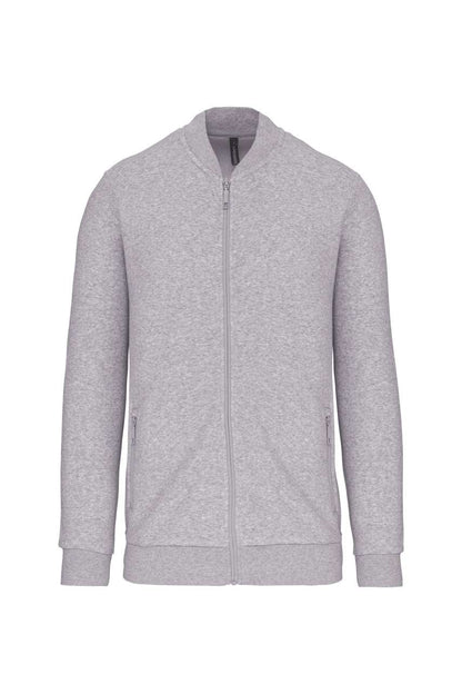 FULL ZIP FLEECE SWEATSHIRT - Oxford Grey - colorimageurl