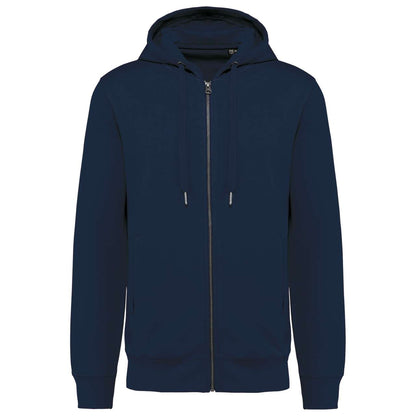UNISEX ECO-FRIENDLY FRENCH TERRY ZIPPED HOODED SWEATSHIRT - Navy - colorimageurl