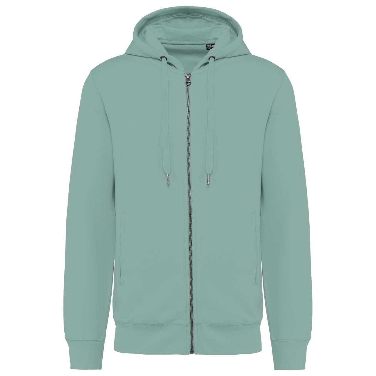 UNISEX ECO-FRIENDLY FRENCH TERRY ZIPPED HOODED SWEATSHIRT - Sage - colorimageurl