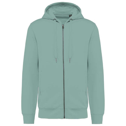 UNISEX ECO-FRIENDLY FRENCH TERRY ZIPPED HOODED SWEATSHIRT - Sage - colorimageurl