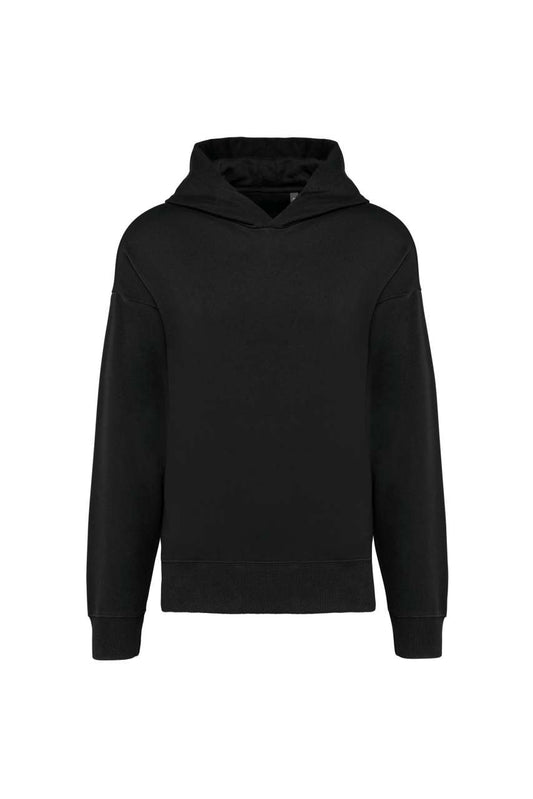 UNISEX OVERSIZED FLEECE HOODIE - Black - colorimageurl
