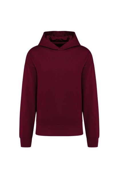 UNISEX OVERSIZED FLEECE HOODIE - Wine - colorimageurl
