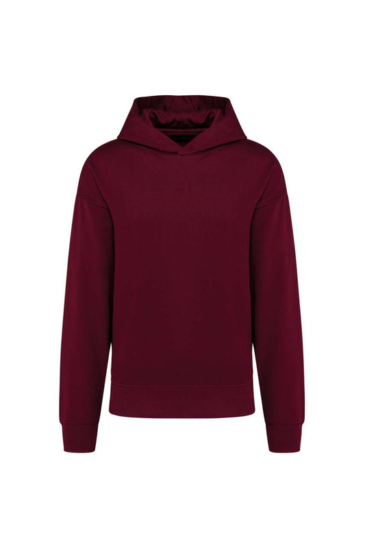UNISEX OVERSIZED FLEECE HOODIE - Wine - colorimageurl